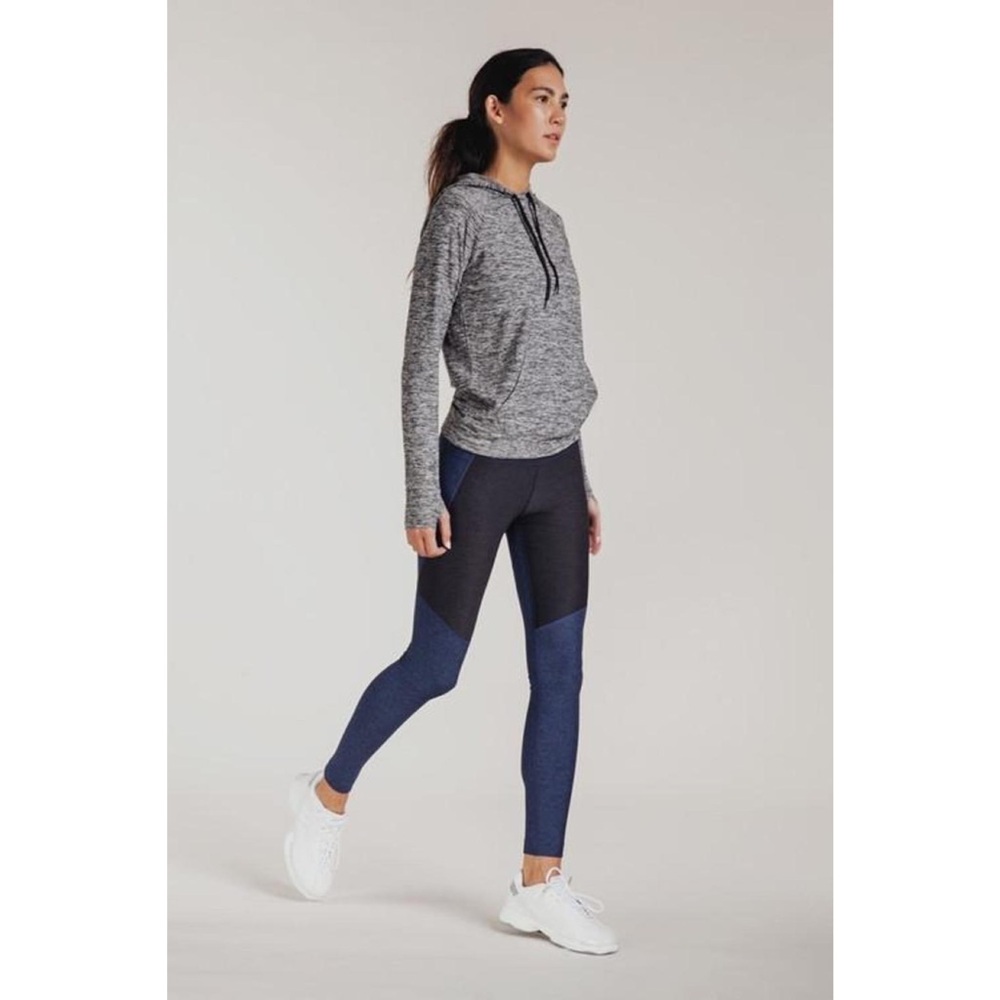 Outdoor Voices Two Tone Warmup Leggings Navy Charcoal